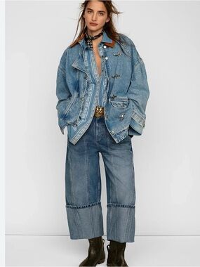 We The Free Olsen Cuffed Crop Barrel Jeans  We The Free NWT